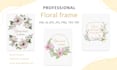 create professional floral frame illustration design
