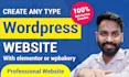 create anytype wordpress website using elementor or wpbakery