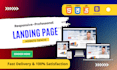 design responsive landing page with HTML, CSS, bootstrap