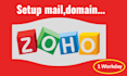 fix, setup  zoho mail, domain in 1 hr