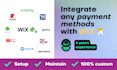 integrate third party payment methods with your wix website via API