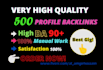 do high quality off page SEO profile backlinks service