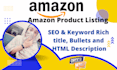 write powerful SEO amazon product listings