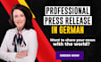 write a professional press release in german