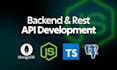 develop and integrate rest api with node js and typescript