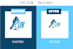 do manual vector tracing, logo tracing, redraw image