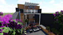 3d landscape backyard , outdoor environment design