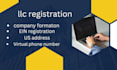 do llc registration  in the US, ein number