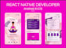develop full stack mobile app using react native and python