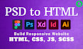 psd to html responsive conversion html, CSS, js