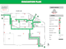 design fire emergency evacuation plan, diagram, map