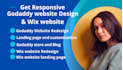 design godaddy website and wix website design or redesign