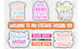 awesome typography sticker designs for etsy and others