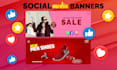 design eye catching social media banners and posts