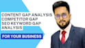 do content gap analysis, competitor gap, or SEO keyword gap analysis with ahrefs
