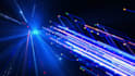 create hyper tech laser lightning logo reveal
