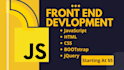 do javascript html CSS ,bootstrap front end development