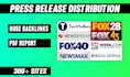 do press release writing and PR distribution