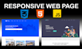 make a responsive webpage with HTML CSS and javascript