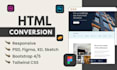 convert figma to html react js, psd to html tailwind css