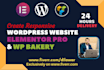 create wordpress website in elementor pro and wp bakery