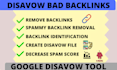 disavow toxic links, remove spammy backlinks
