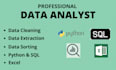 do data scraping, cleaning and etl with python, sql, excel