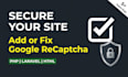add or fix google recaptcha in PHP laravel HTML website