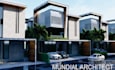 3d render house and commercial