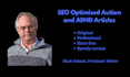 write professional autism and adhd articles and posts
