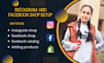 setup instagram shop, facebook shop and product tagging