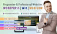 create responsive wordpress, webflow or wix websites
