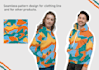 make abstract geometric seamless pattern design