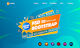 convert PSD to HTML bootstrap responsive website using html CSS