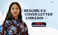 write your professional ats resume, CV, cover letter and optimize linkedin