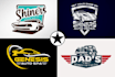 design auto detailing, car wash, cleaning and spa logo