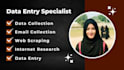 do data entry, email collection, web scraping and web research