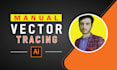 do manual vector tracing to convert your logo and text to vector