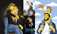 draw yellow cartoon portrait, character, avatar