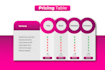 make a comparison chart, price list and price sheet design