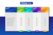 make chart list, comparison chart, price chart or price list design