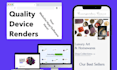 create stunning app website or software device render images