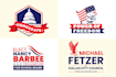 design best modern attractive political campaign election party winning logo