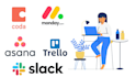 setup project management on coda monday trello asana slack