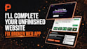 complete your unfinished website or fix broken web application