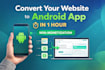 convert your website to android app with monetization in 1 hour