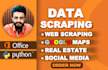 do data scraping, web scraping and google maps scraping