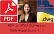 convert pdf, blueprint sketch, jpg to autocad, cad,dwg