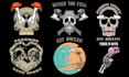 create a skull themed illustration t shirt design