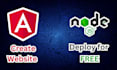 build and deploy a full angular and nodejs website for free